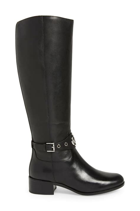 michael kors heather boot black|MICHAEL Michael Kors Heather Riding Boots .